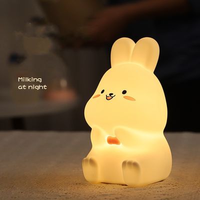 1,2738 lampada di picchiettamento di notte dello stampaggio ad iniezione del coniglio della camera da letto di plastica del silicone