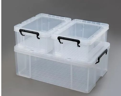 Stampo per scatole per stoccaggio di utensili in plastica personalizzati in resina che impilano lo stampaggio ad iniezione di stoccaggio trasparente
